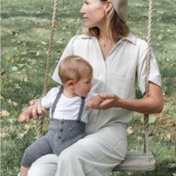 ILANA KOHN mabel coverall jumpsuit white linen size small NWOT - Picture 13 of 16